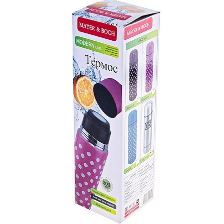 Термос 0,5л нерж/сталь мет/колба Mayer&Boch (27607)