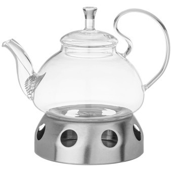 Чайник заварочный agness с фильтром из нжс и подставкой для подогрева 800 мл Agness (887-255)
