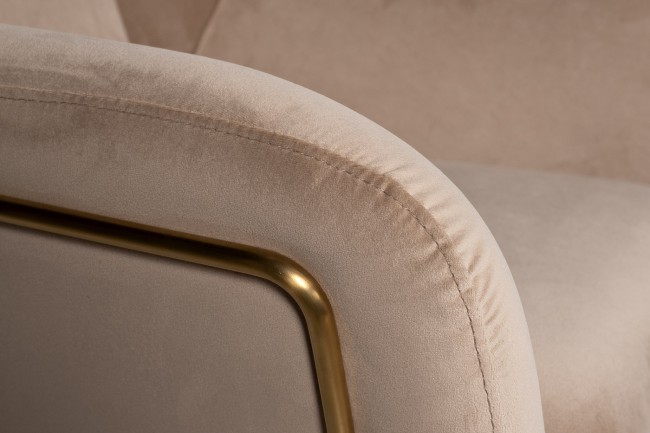 Кресло велюр бежевый/мат.зол. 75*87*80см (TT-00006029)