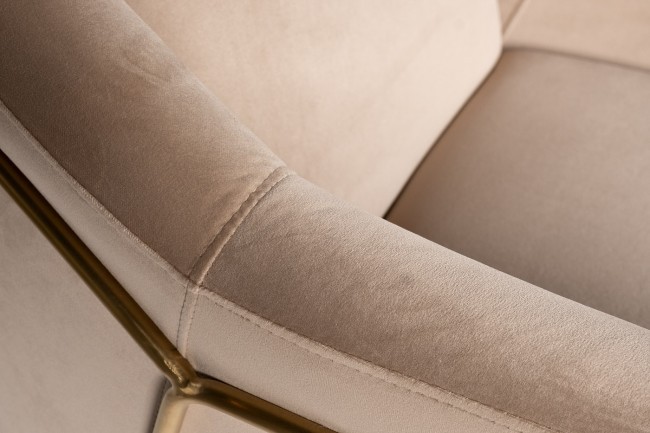 Кресло велюр бежевый/мат.зол. 75*87*80см (TT-00006029)