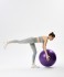 БЕЗ УПАКОВКИ Фитбол STARFIT GB-109 антивзрыв, 1200 гр, с ручным насосом, фиолетовый, 75 см (2126473)