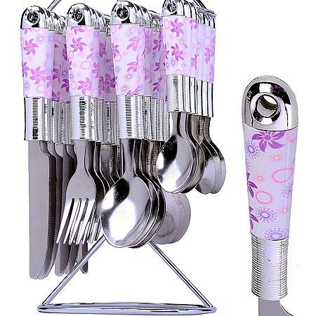 Набор 25пр ложки/вилки на подставке МВ (22022) Набор 25пр ложки/вилки на подставке МВ (22022)