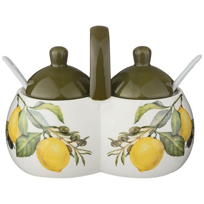 Банка 2 секции agness "лемон три" 17*10*13 см / 2х320 мл Agness (358-1788)