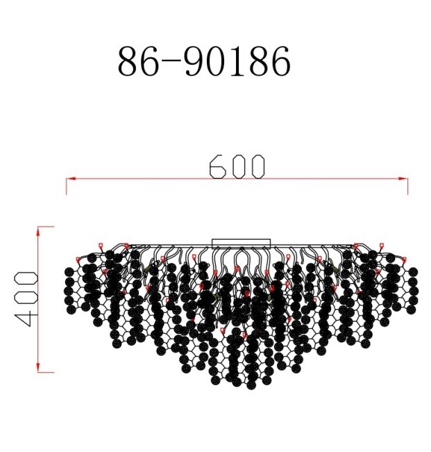 Люстра TENERA круглая потолочн. d.60*h.40см, золото (TT-00012889)