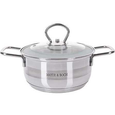 Кастрюля с крышкой 1,6 л нерж/сталь МВ (25406) Кастрюля с крышкой 1,6 л нерж/сталь МВ (25406)