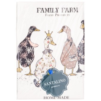 Полотенце "family farm",40х70см, 100% хлопок,белый,твил, SANTALINO (850-742-6)