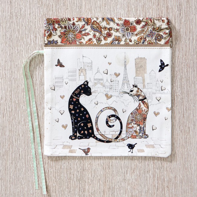 Набор мешочков из 2-х шт "парижские коты" 21х23см, 100%хлопок ,белый твил Lefard (850-746-91) Набор мешочков из 2-х шт "парижские коты" 21х23см, 100%хлопок ,белый твил Lefard (850-746-91)