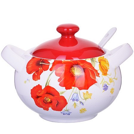 Сахарница 3пр 375мл Маки LR (26371) Сахарница 3пр 375мл Маки LR (26371)