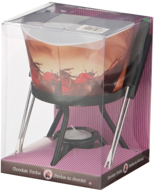 Набор фондю : чаша+4 вилочки+свеча+метал подставка диаметр=12 см. Agness (470-068)