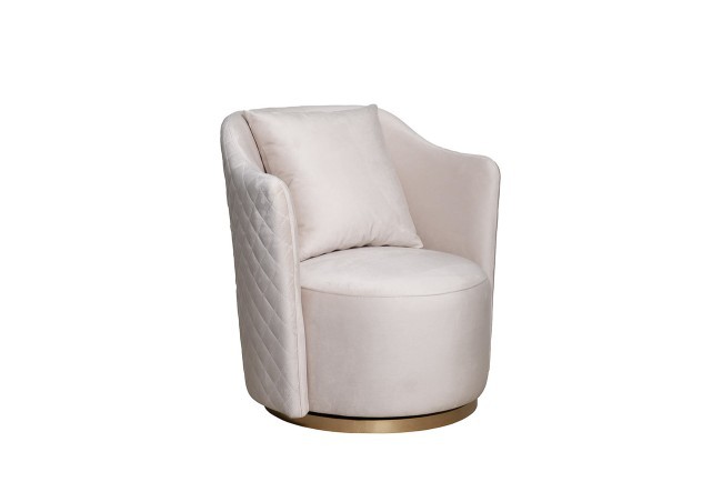 Кресло Verona вращающееся, велюр бежевый Colt 002-BEG/золото 70*77*80см - TT-00011110