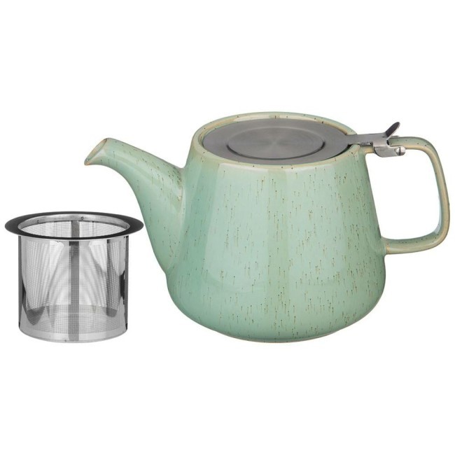 Чайник с металл.ситом и крышкой "luster" 1200мл, 23,5*11*12,5см, зеленый Bronco (470-384)