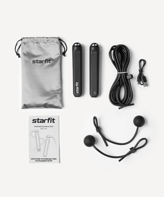 Скакалка STARFIT RP-701, умная, 3 м, черный (2123208) Скакалка STARFIT RP-701, умная, 3 м, черный (2123208)