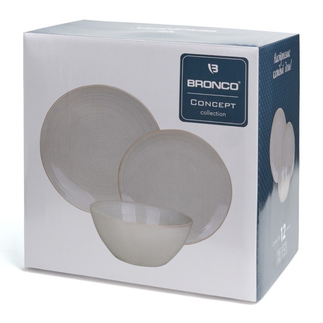 Набор обеденный bronco "concept" на 4пер. 12 пр. бежевый Bronco (576-1015) Набор обеденный bronco "concept" на 4пер. 12 пр. бежевый Bronco (576-1015)