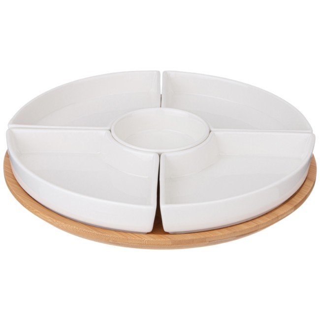 Менажница lefard "native" 5 секций на дерев.подставке 28*5,6 см Lefard (263-1350)