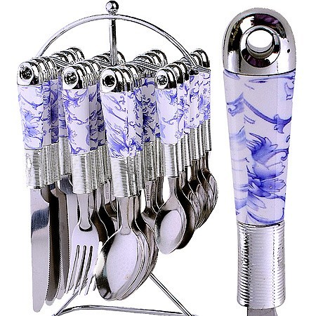 Набор 25пр ложки/вилки на подставке МВ (22021)