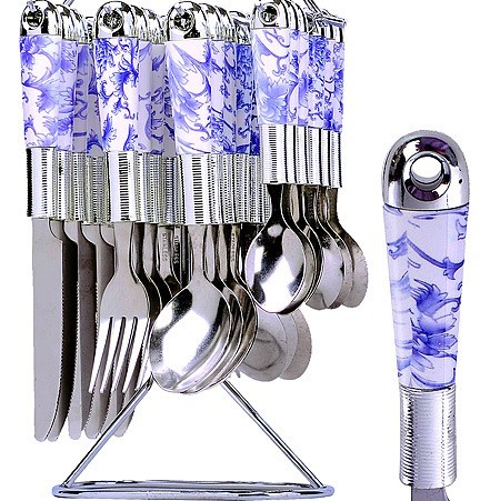 Набор 25пр ложки/вилки на подставке МВ (22021)