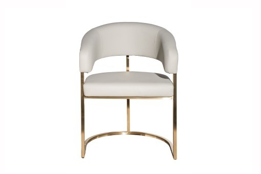 Стул экокожа св.серый/матовое золото 59,5*54*79см (TT-00014998)