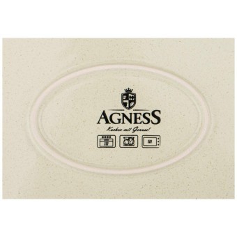 Форма для запекания (утятница) agness "modern kitchen" овальная бежевая 5л 39*24*18 см Agness (777-097)
