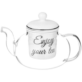 Чайник стеклянный с фарфоровым ситом lefard bon appetit 650 мл Lefard (87-294)