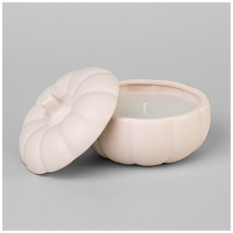 Свеча "тыква" ароматическая интерьерная 320мл цвет : пудровый Lefard (374-120)