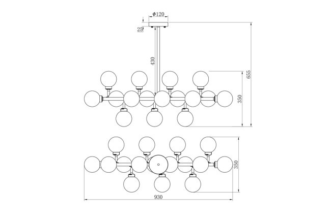 Светильник потолочный d90, В35 см (TT-00001090) Светильник потолочный d90, В35 см (TT-00001090)