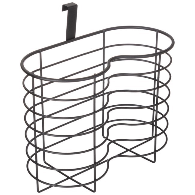 Органайзер для бумажных полотенец и туалетной бумаги навесной 26*12*20 см цвет:черный Agness (768-708)