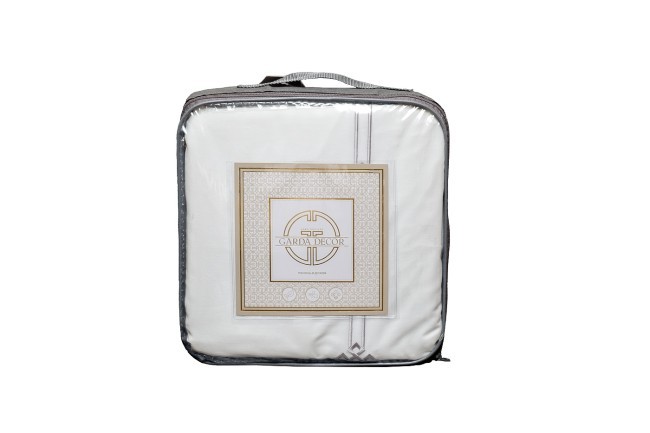 Комплект постельного белья  с вышивкой Арктик, серый, Двуспальный евро (200*220) (TT-00013754)