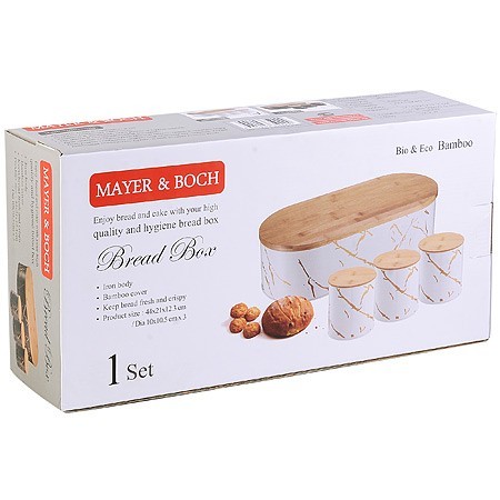 Хлебница 44х21х12,5 угл.сталь/бамбук Mayer&Boch (31398)