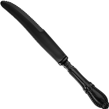 Нож столовый черного цвета 10шт МВ (14346)