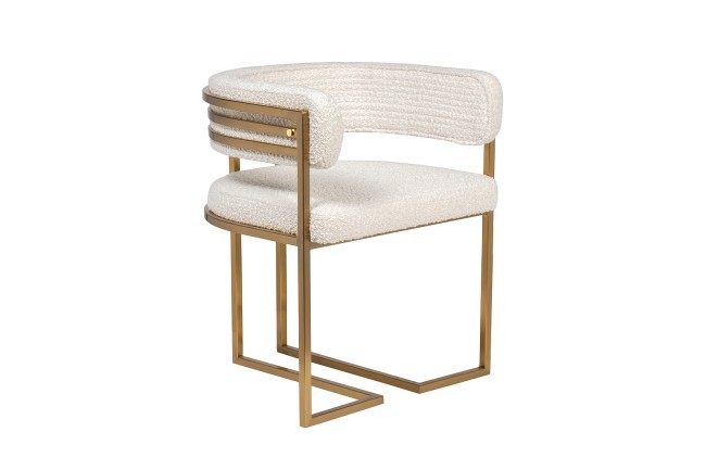 Стул букле бежевый/матовое золото 60*55*73см (TT-00013473)