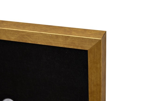 Холст "Девушка с цветами-2" 110*80 см, багет золото, зол.поталь (TT-00012748)