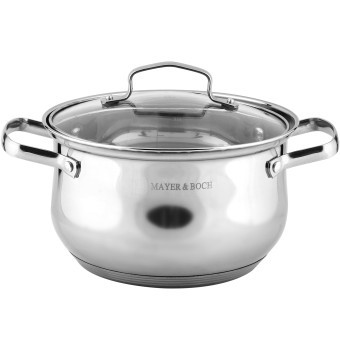 Кастрюля 3,8л нерж/ст с крышкой (9-40455-3,8)