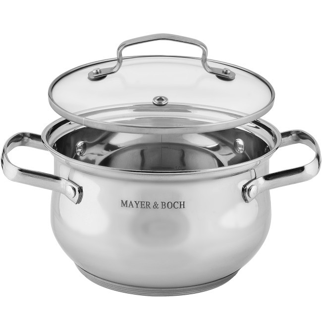 Кастрюля 3,8л нерж/ст с крышкой (9-40455-3,8) Кастрюля 3,8л нерж/ст с крышкой (9-40455-3,8)