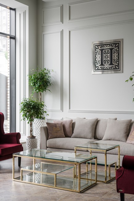 Кашпо 36*36*86см цвет жемчужно-белый (00002604)