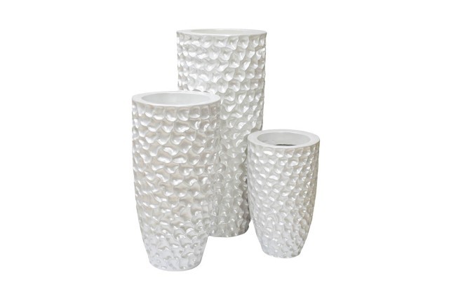 Кашпо 36*36*86см цвет жемчужно-белый (00002604)