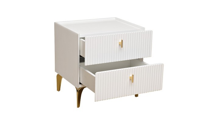 Тумбочка прикроватная Doria белая 50*40*55см (TT-00011937) Тумбочка прикроватная Doria белая 50*40*55см (TT-00011937)