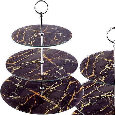 Конфетница 3-ярусная на ножке LR (31505)