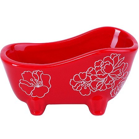 Подставка д/губки 150мл Красный УзорLR (30688) Подставка д/губки 150мл Красный УзорLR (30688)