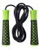 Скакалка BASEFIT RP-103 PVC, с нескользящей ручкой, 3,05 м, черный/зеленый (1483974)