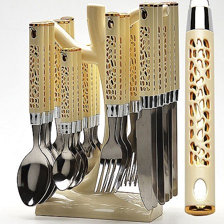 Набор 25пр ложки/вилки на подставке МВ (22018) Набор 25пр ложки/вилки на подставке МВ (22018)