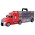 Детская машинка серии "Служба спасения" (Автовоз - кейс 64 см, красный, с тоннелем. Набор из 4 машинок, 1 автобуса, 1 вертолета, 1 фуры и 12 дорожных (G205-005)