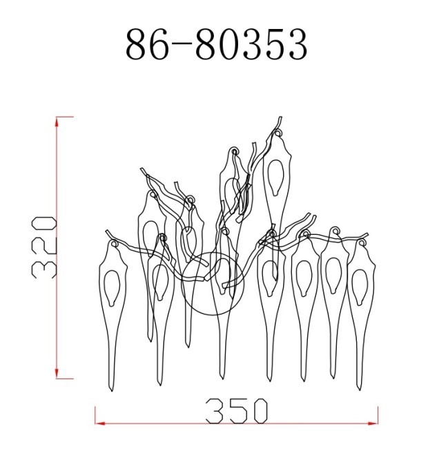 Бра Caramella 45*h45 см, металл цвет золото (TT-00012897)