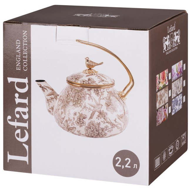 Чайник эмалированный lefard, серия яблоневый сад, 2,2л подходит для индукцион.плит Lefard (950-737) Чайник эмалированный lefard, серия яблоневый сад, 2,2л подходит для индукцион.плит Lefard (950-737)