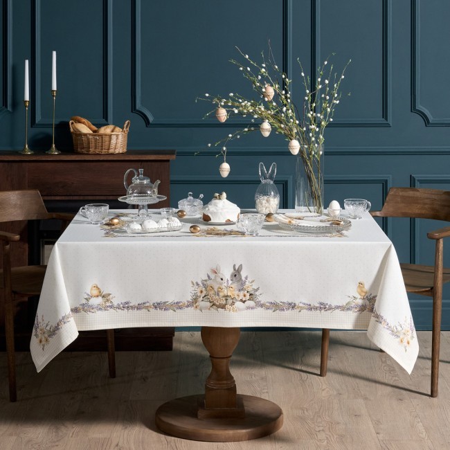 Скатерть "лавандовая весна" 140х180см, 100% хлопок, твил с пропиткой Lefard (850-768-2)