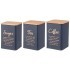 Набор емкости для сыпучих из 3 шт agness "navy style" 1,1 л.диаметр 10 см высота 14 см Agness (790-304)
