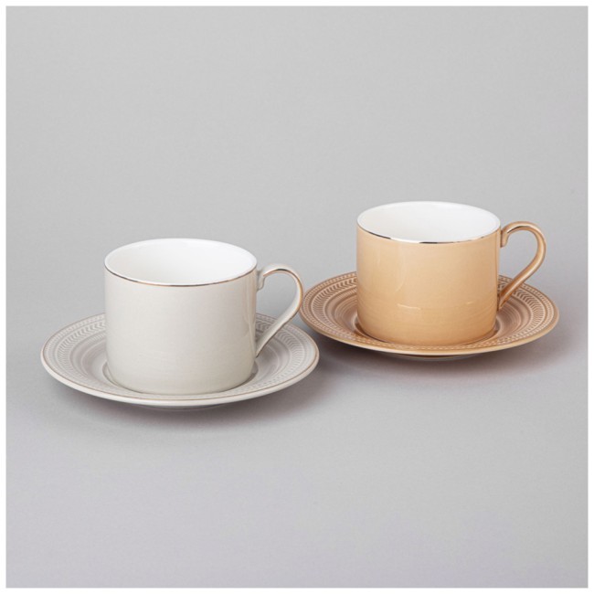 Чайный набор lefard "top style" на 2 пер. 4 пр. 250 мл бежевый, светло-серый Lefard (42-545)