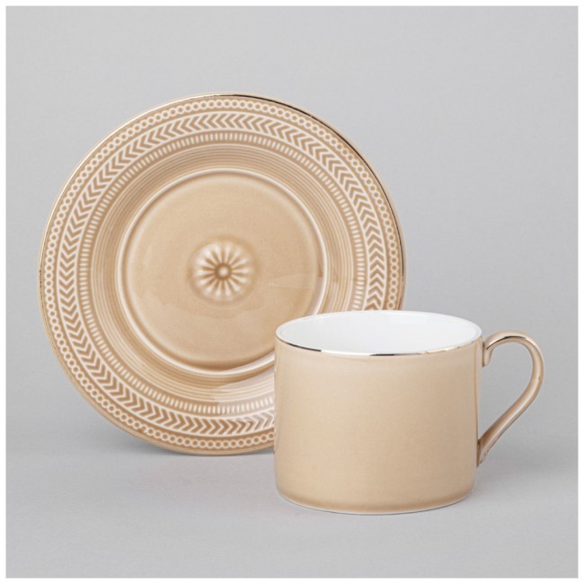 Чайный набор lefard "top style" на 2 пер. 4 пр. 250 мл бежевый, светло-серый Lefard (42-545)