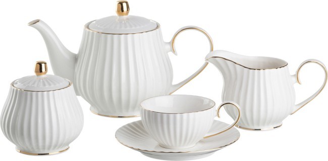 Чайный сервиз на 6 персон 15 пр.900/140 мл. Lefard (84-824) Чайный сервиз на 6 персон 15 пр.900/140 мл. Lefard (84-824)