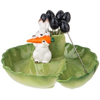 Блюдо lefard "кролик" 17 см, 6 вилочек Lefard (58-371)