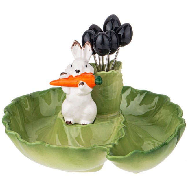 Блюдо lefard "кролик" 17 см, 6 вилочек Lefard (58-371)